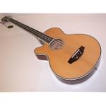 Left Hand Oscar Schmidt Acoustic Electric Bass Guitar, Lefty, Venetian Cutaway, Gig Bag