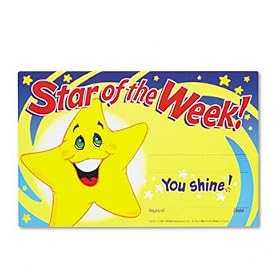 TREND T8107 - Recognition Awards, Star of the Week!, 8-1/2w x 5-1/2h, 30/Pack-TEPT8107