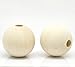 PEPPERLONELY Brand 10PC Natural Color Large Round Wood Spacer Beads 40mm (1-5/8 Inch)