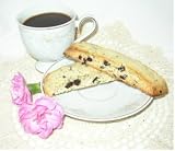 8 pieces Milk Chocolate frosted LEMON BLUEBERRY POPPYSEED Biscotti by Peggy's Biscotti