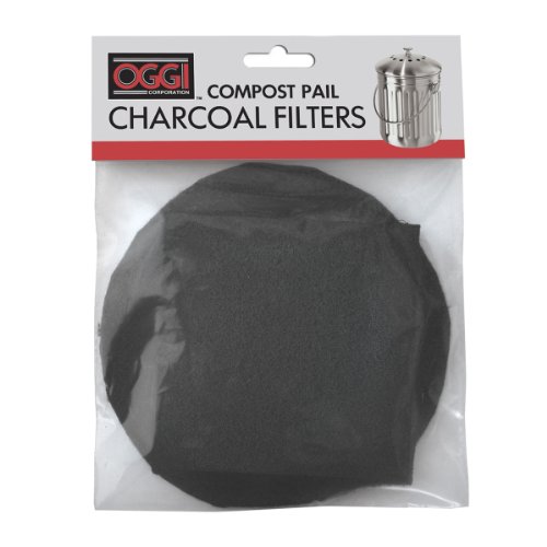 Oggi Replacement Charcoal Filters for Compost Pails # 7320, 5427, 5448 and 7700, Set of 2