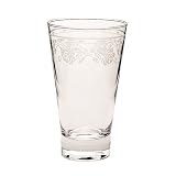 Peony Design Long Drink Water or Tea Glass - Set of 4