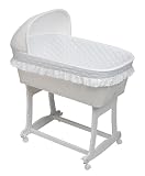 White Batiste Jumbo Bassinet: Bumper/Liner and Sheet