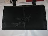 Travel Jewelry Portable Roll Case Pvc Black Microfiber - Household Essentials #6904