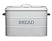 Kitchencraft Living Nostalgia Large Metal Bread Box Bin, French Grey