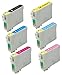 6 Pack Elite Supplies ® Remanufactured Inkjet Cartridge Replacement for #48 T048 T0481, Epson T048120 T048220 T048320 T048420 T048520 T048620 Works With Epson Stylus Photo R200, Stylus Photo R220, Stylus Photo R300, Stylus Photo R300M, Stylus Photo R320, Stylus Photo R340, Stylus Photo R500, Stylus Photo R600, Stylus Photo RX500, Stylus Photo RX600, Stylus Photo RX620 (1 Black, 1 Cyan, 1 Magenta, 1 Yellow, 1 Light Cyan, 1 Light Magenta)
