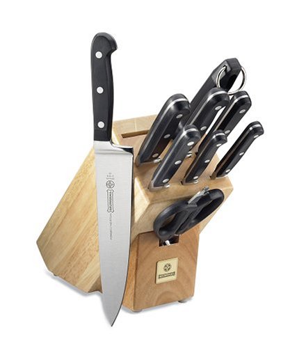 Mundial 5100 Series 10-Piece Knife Set with Block, Black