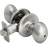Legend 931122 Egg Style Door Knob Privacy Bed and Bath Lockset, US15 Satin Nickel Finish
