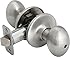 Legend 931122 Egg Style Door Knob Privacy Bed and Bath Lockset, US15 Satin Nickel Finish