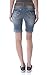 WallFlower Juniors Belted Luscious Curvy Bermuda Denim Short