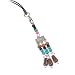 Hand Crafted Cellular Phone Charm - Beaded D - Blue/Brown