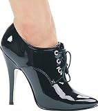 8253 Black Patent Lace Up Oxford Pump High Heel Shoes