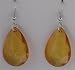 Amber Gem Cut Teardrop Earrings