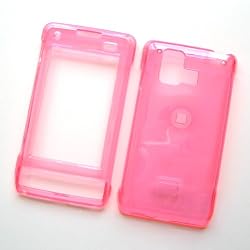 LG Dare VX9700 Snap On Protector Hard Case Transparent Cover Pink