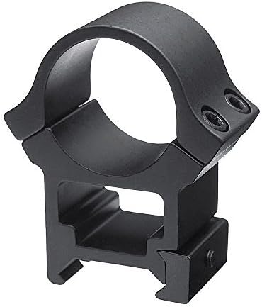 B-Square 1-Inch Sport Utility Rings, 0.22 Dovetail-High Rise, See-Through, Matte Black Finish by Safariland Jacksonville