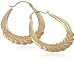 9ct 2 Colour Gold AMC106469 Ladies Creole Earrings