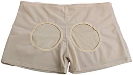 Veggieg Women's Butt Lifter Enhancer Girdle Boyshort Panties w/ Open Hip (Small/4-6, Nude)