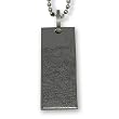 Stainless Steel Laser Etched Tidal Wave Dog Tag on 24 inch Polished Ball Chain