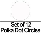 Set of 12 4 White Circles Polka Dots Vinyl Wall Graphic Decals Stickers Set of 12 - 4