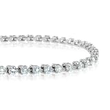 Natural Tennis Diamond Bracelet in Platinum -Certificate of Authenticity -7 “ thumbnail