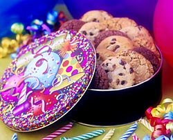 Chip-N-Dough Party Cookie Gift Tin - 16 Large Gourmet Cookies by Chip-N-Dough Cookie Company