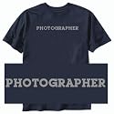 T-SHIRT NAVY BLUE " SIMPLE WORD PHOTOGRAPHER " Large