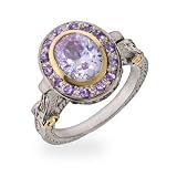 Designer Inspired Oval Cut Lavender CZ Vintage Style Ring
