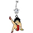 Licensed Leg in the Air Betty Boop Belly Ring