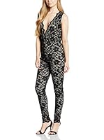 Rare London Mono Lace Plunge Neck (Negro)