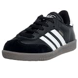 adidas Samba Classic Leather Soccer Shoe (Toddler/Little Kid/Big Kid),Black/White,2.5 M US Little Kid