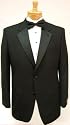Elegant Black Two Button Tuxedo + 1 Free Bow Tie and Cummerbund Set