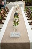 AK TRADING 12" x 108" Natural Burlap Table Runner. Made with Fine Premium Quality 12Oz Burlap