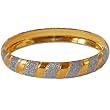 Gold and Rodium Plated Bangle Bracelets Costume Jewelry in Indian-Style 2.5 inches