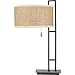 Quoizel ZE6126K Zen Table Lamp with Rattan Shade, Mystic Black