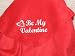 Be My Valentine Embroidered Fleece Throw Blanket in Red