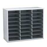 FELLOWES MANUFACTURING / FEL25041 / Literature Organizer, Laminate Shell, 24 Letter Size Compartments, Dove Gray / Sold as 1 EA