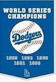 Los Angeles Dodgers 24 x 36 MLB Dynasty Banner from Winning Streak Sports
