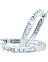 0.30CTW DIAMOND LADIES INVISIBLE HOOPS