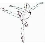 Iron On Crystal Rhinestone Ballerina Transfer