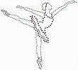 Iron On Crystal Rhinestone Ballerina Transfer [Apparel]