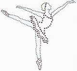 Iron On Crystal Rhinestone Ballerina Transfer