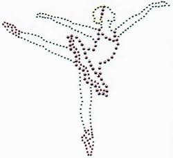 Iron On Crystal Rhinestone Ballerina Transfer [Apparel]