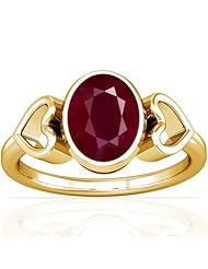 14K Yellow Gold Oval Cut Ruby Solitaire Ring