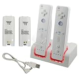 HDE Dual Wii Remote Charging Station with Battery Packs ~ eForCity
