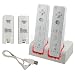 2 2800 BATTERY+DUAL REMOTE CONTROLLER CHARGER FOR WII
