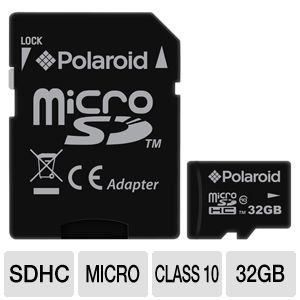 Polaroid 32 GB CL10 micro SDHC Flash Memory Cards for Tablet PCs and Smartphones (P-SDU32G10-EFPOL)