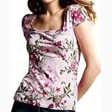 Ladies Pretty Pink Floral Summer top in womens size 12 - 24