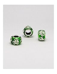 Colored Enamel Bead In 92.5 Sterling Silver