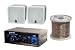 PylePro - 4'' 200 Watt White Mini Cube Bookshelf Speaker System