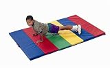 Children's Factory Feather-lite Rainbow Foldamat Folding Mat with Handles, 4' x 6' 